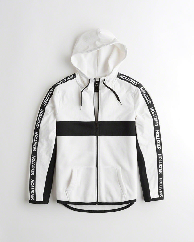 Hollister logo tape hoodie best sale